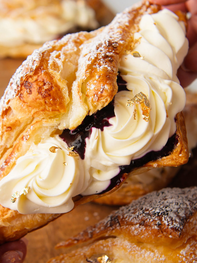 Berries and Cream Filled Croissants.