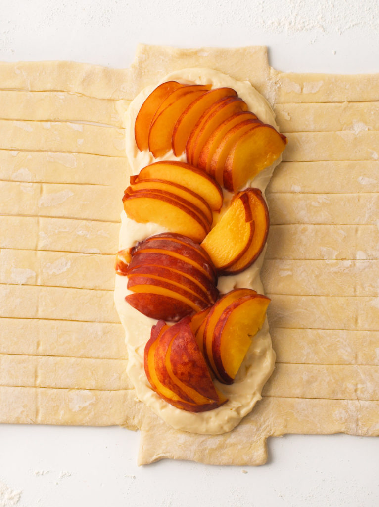 Puff pastry with cream and fruit filling.