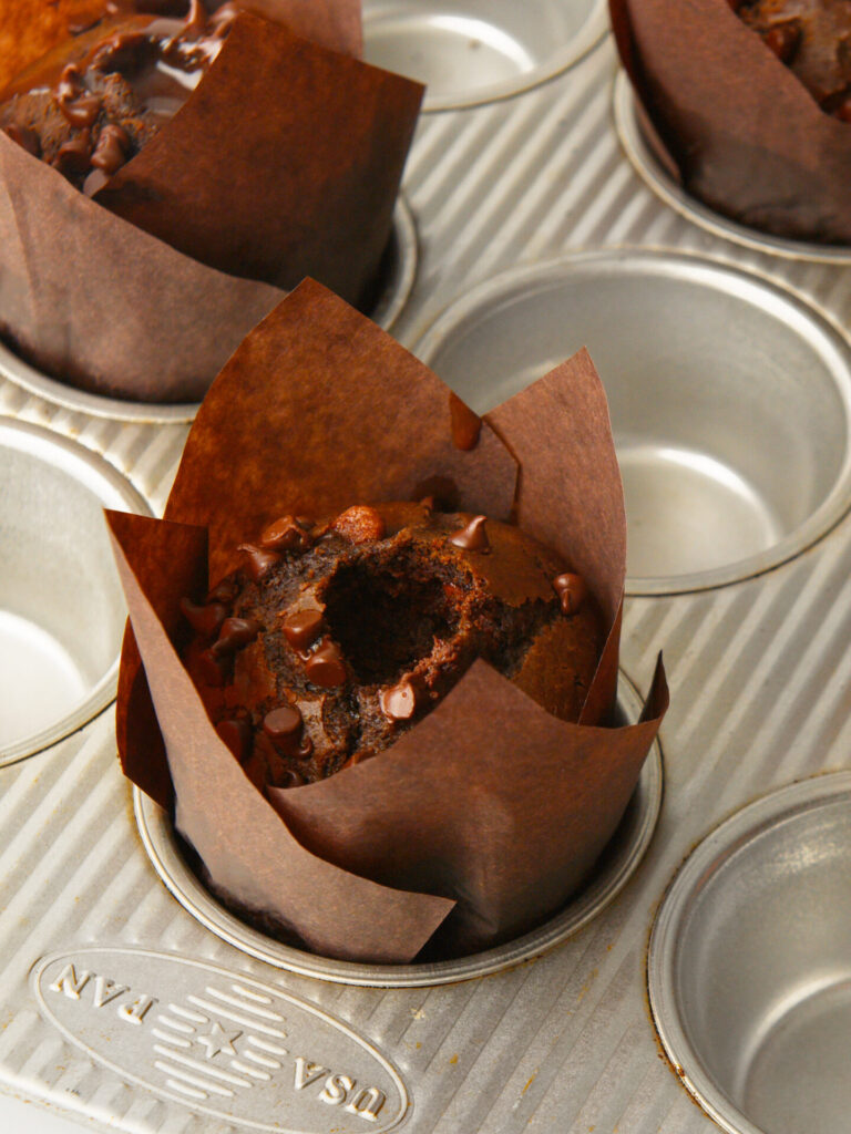 Double Chocolate Muffins.