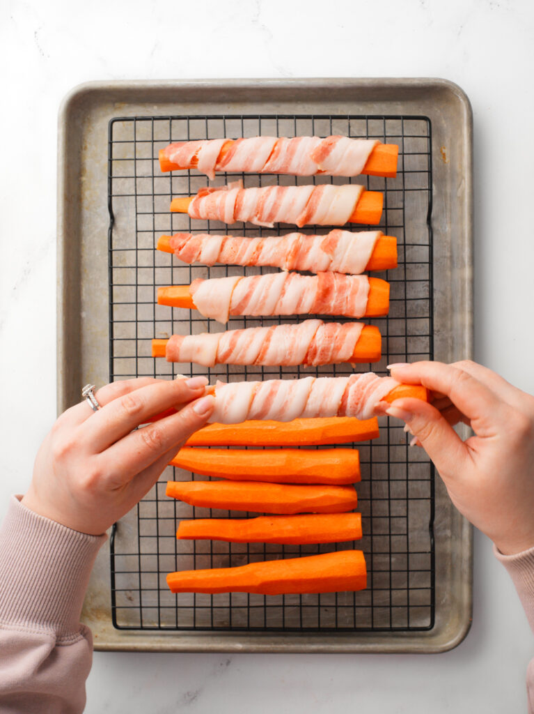 Bacon Wrapped Carrots.