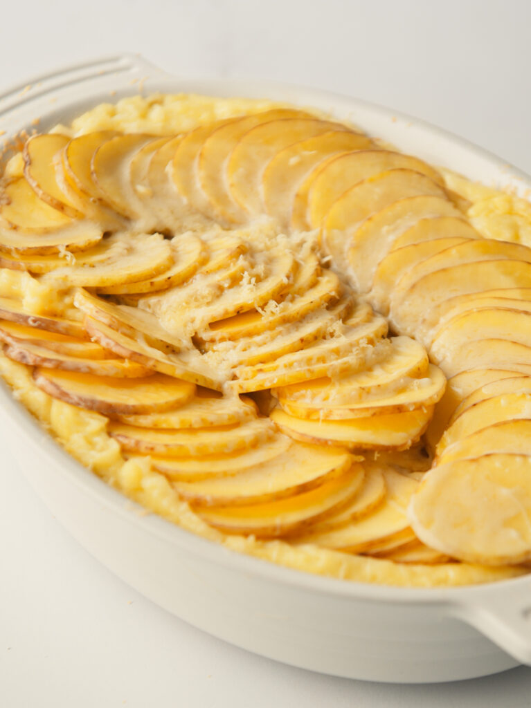 Baked potato layers.