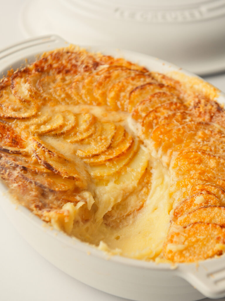 Mashed Potatoes au Gratin.