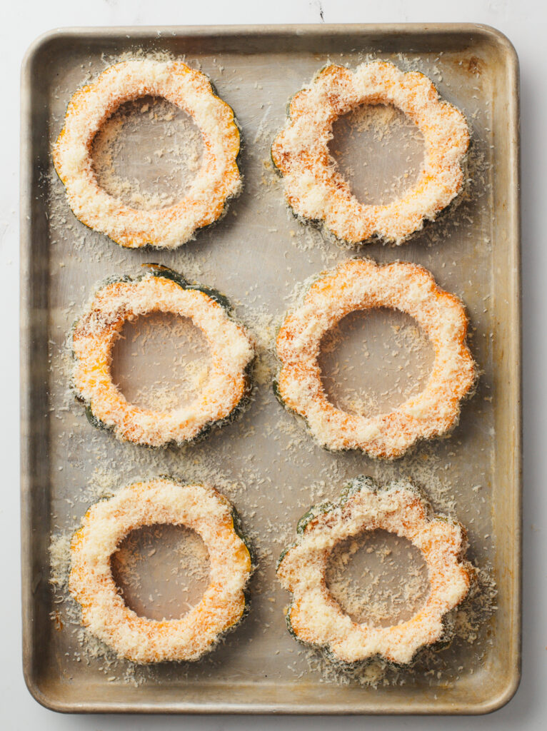 Pre-baked acorn squash.