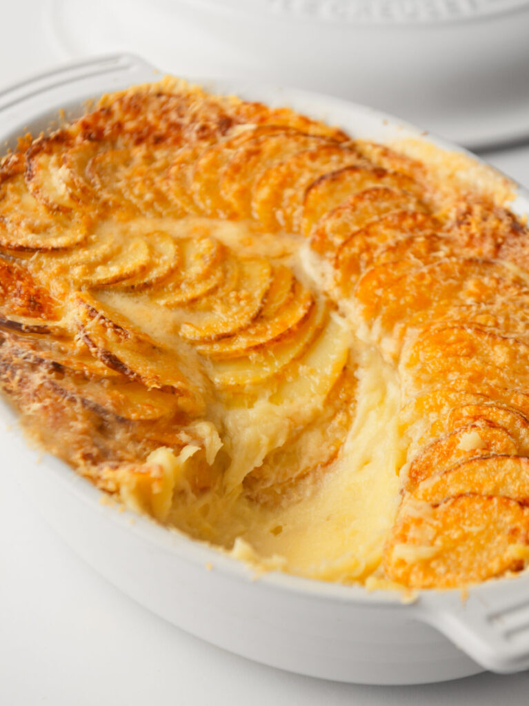 Mashed Potatoes au Gratin.