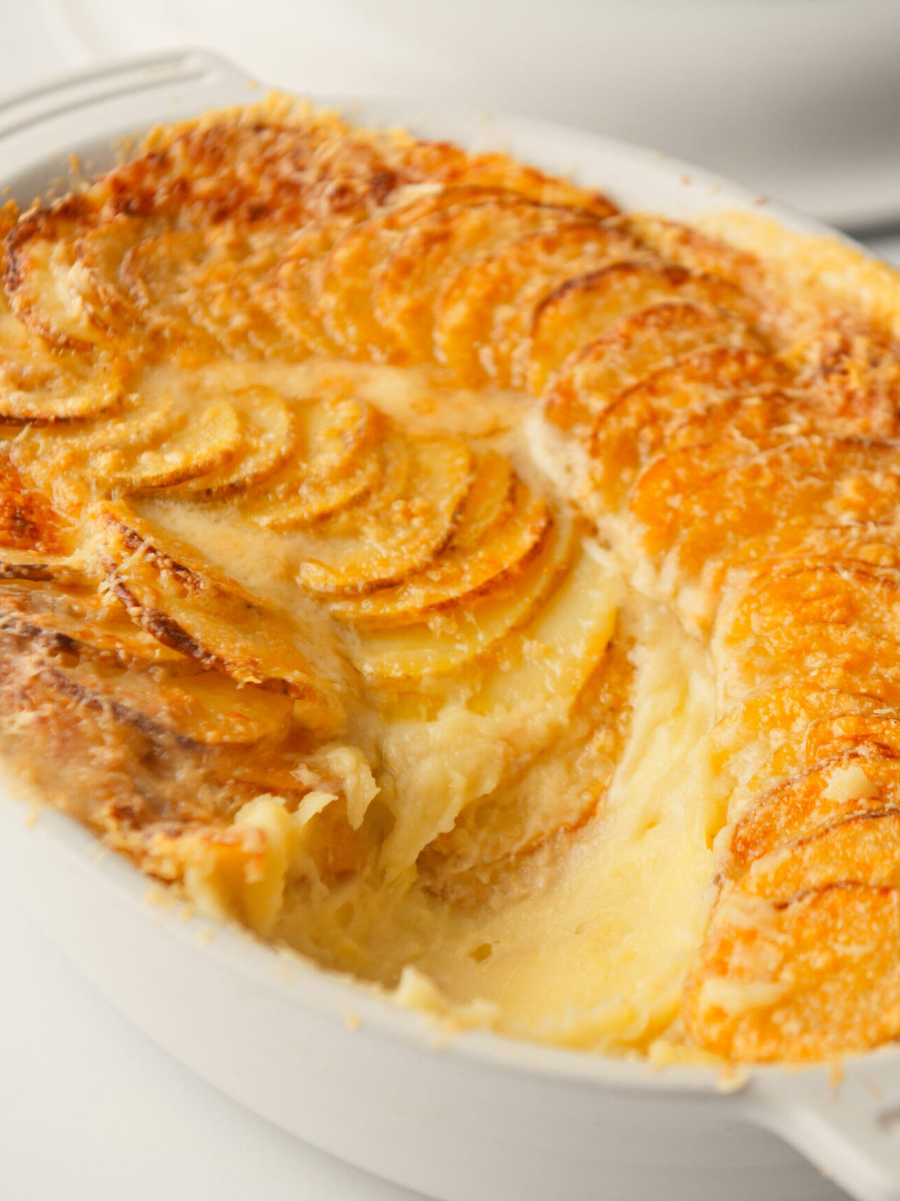 Mashed Potatoes au Gratin.