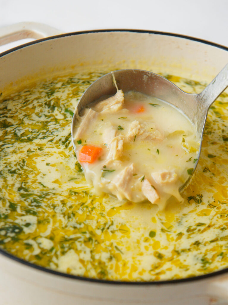 Lemon Chicken Orzo Soup.