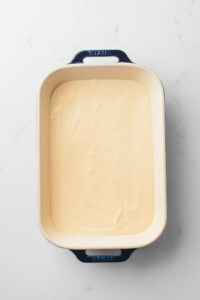 Tres Leches Cake batter in pan.