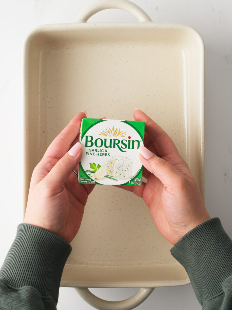 Boursin cheese packaging.